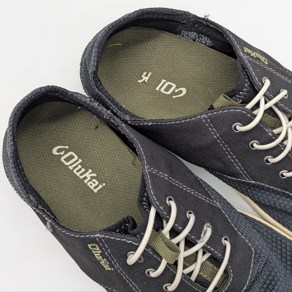 Olukai Nohea Moku Grey Mesh Boat Shoe 8 - Picture 7 of 9